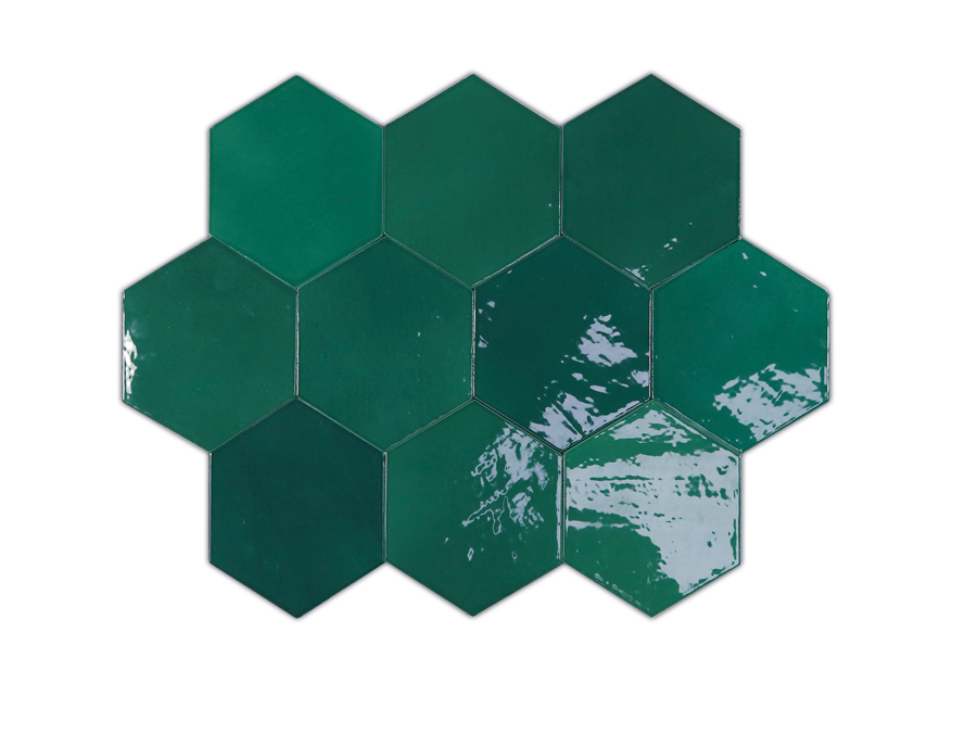 Wow Zelige Hexa Emerald 10,8x12,4