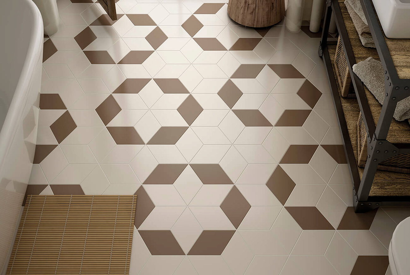 RHOMBUS SMOOTH CREAM / SMOOTH TAUPE