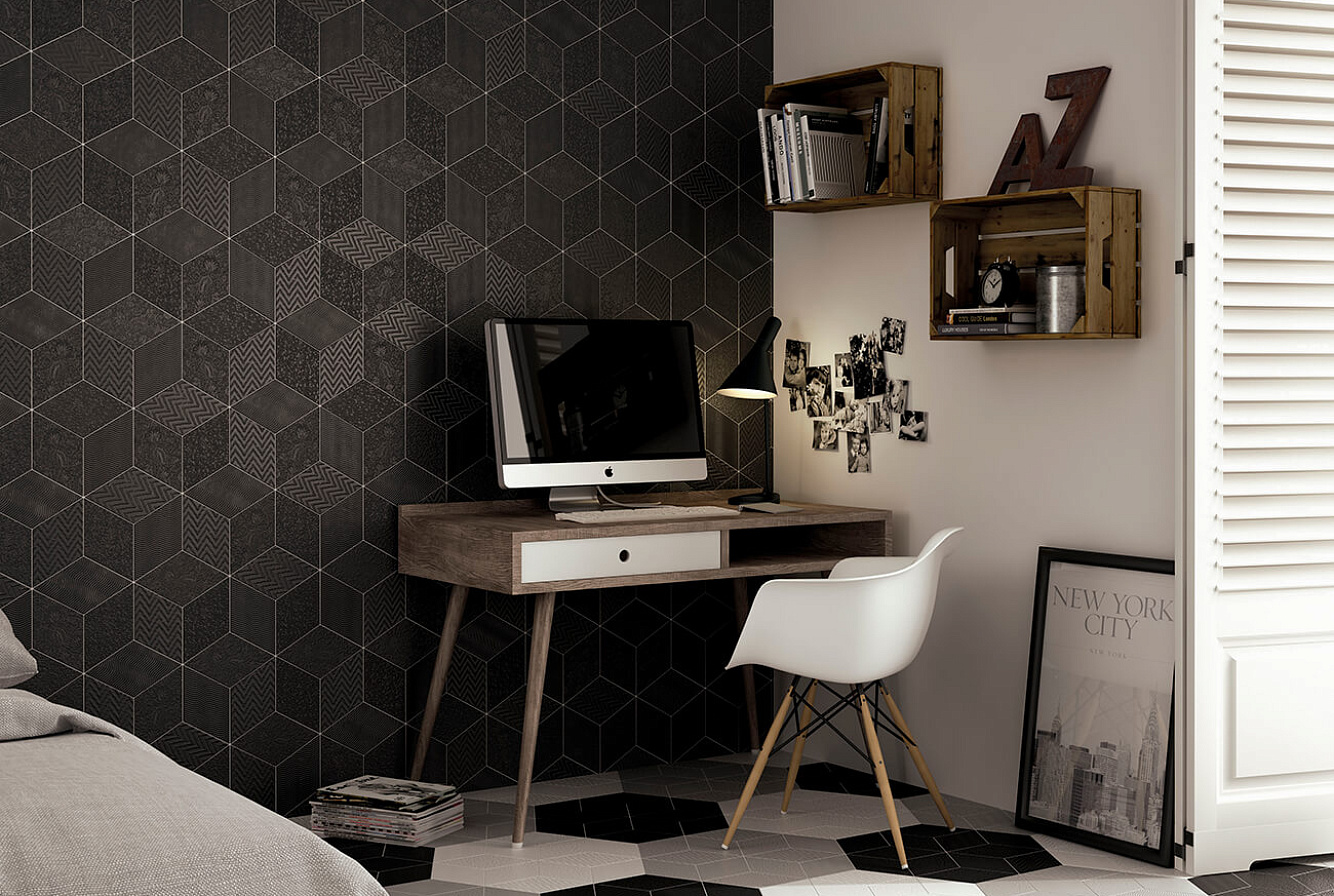 RHOMBUS WHITE / DARK GREY / BLACK
