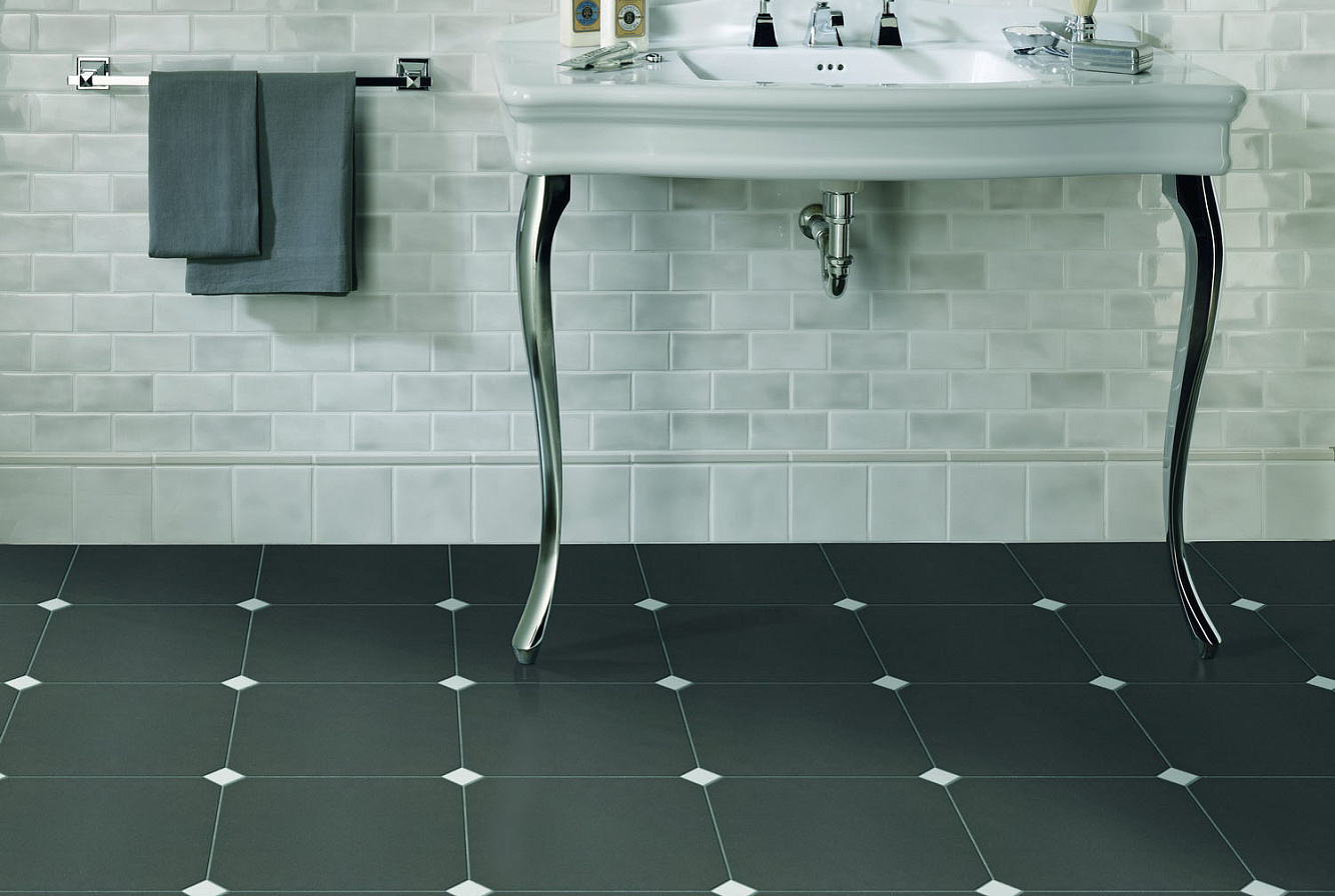 Напольная плитка (керамогранит) CERAMICHE GRAZIA RETRO OTTAGONA COAL