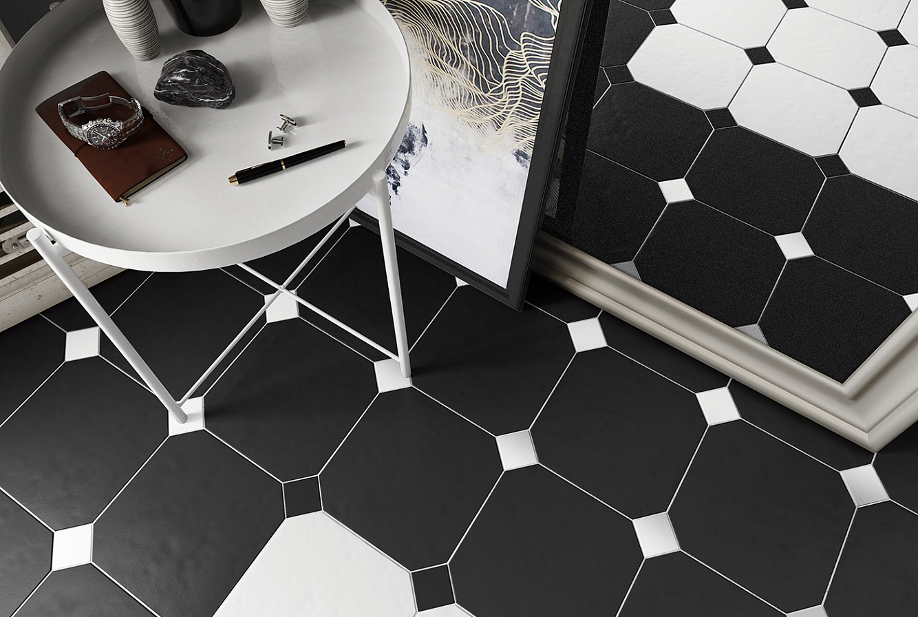 OCTAGON NEGRO MATE / BIANCO MATE